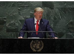 Abd Başkanı Donald Trump, "Dünyadaki Ülkelerin Karşısındaki En Büyük Tehlike İran’ın Baskıcı Rejimidir. Suriye’de Ve Yemen’de Savaşın Sponsorluğunu Yapmaktadırlar. İran’ın Nükleer Silahlara Erişimini Engellemek İçin Abd’yi İ