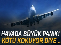 Uçak kötü kokan yolcu nedeniyle acil iniş yaptı