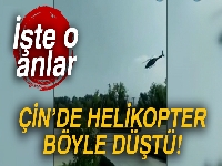 Pekin’de helikopter düştü
