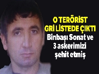 O terörist Gri listede çıktı, binbaşı Sonat ve 3 askerimizi şehit etmiş