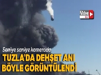 Tuzla'daki patlamada kopan parça böyle düştü