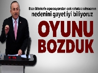 Dışişleri Bakanı Çavuşoğlu: 'Bazı ülkelerin operasyondan çok rahatsız olmasının nedenini gayet iyi biliyoruz'