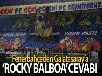Fenerbahçeli taraftarlardan derbi koreografisi