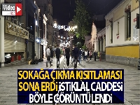 Sokağa çıkma kısıtlaması sona erdi, İstiklal Caddesi havadan görüntülendi