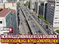 İstanbul'da oluşan trafik yoğunluğu havadan görüntülendi