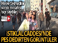 İstiklal Caddesi'nde pes dedirten görüntüler