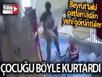 Beyrut'taki patlama sırasında Afrikalı kadından kahramanca hareket