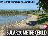 İznik Gölü'nde korkutan görüntü