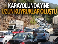 Karayolunda yine uzun kuyruklar oluştu
