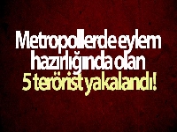 Diyarbakır'da metropollerde eylem hazırlığında olan 5 terörist yakalandı