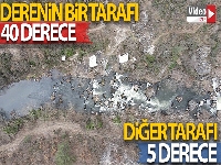 Derenin bir tarafı 40 derece diğer tarafı 5 derece akıyor