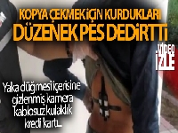 Kopya çekmek için kurdukları düzenek pes dedirtti