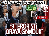 Şehit Astsubay Mutlu'yu 10 bin kişi uğurladı