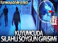 Ümraniye'de kuyumcuda silahlı soygun girişimi kamerada