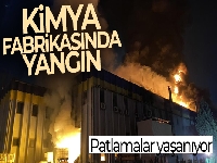 Bursa'da kimya fabrikasında yangın çıktı, patlamalar yaşanıyor