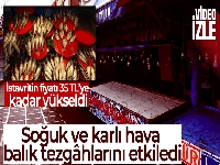 Soğuk ve karlı hava balık tezgâhlarını etkiledi
