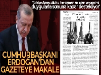 Erdoğan, Arnavutluk'ta gazeteye makale yazdı