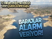 İstanbul'u destekleyen 10 barajın ortalama doluluk oranı yüzde 34'lere düştü
