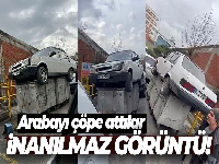 İstanbul'da oto sanayide ilginç görüntü: TOFAŞ arabayı çöpe attı