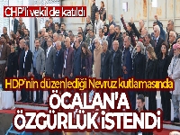 CHP'li vekilin katıldığı Nevruz kutlamasında Öcalan'a özgürlük istendi