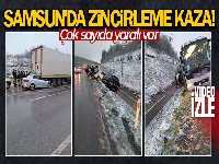 Samsun'da zincirleme trafik kazası: Çok sayıda yaralı