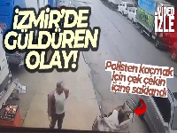 İzmir'de güldüren olay: Polisten kaçmak için çek çekin içine saklandı