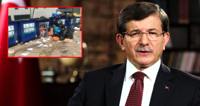 Eski Başbakan Ahmet Davutoğlu'nun Portresi Meclis Çöplüğüne Atıldı