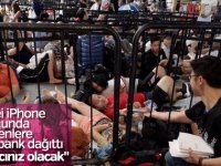 Huawei Iphone Için Sıraya Girenlere Powerbank Dağıttı