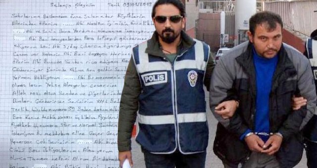 Cezaevinden, Kendisini Yakalayan Polislere Yardım Mektubu Yazdı