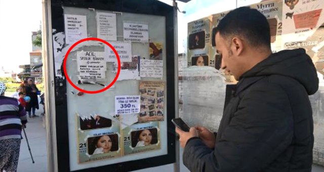 Maddi Zorluk Yaşayan Vatandaş, Otobüs Duraklarına 'satılık Böbrek' İlanı Astı