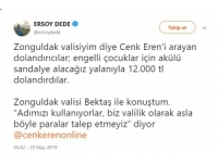 Zonguldak’a Oyun Parkı Yaptıran Cenk Eren’e Dolandırıcı Şoku