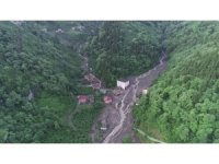 Araklı’da Sel Felaketinin Yaşandığı Bölge Havadan Görüntülendi