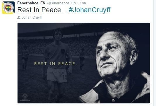 Dünya Futbolu Cruyff İçin Yasta