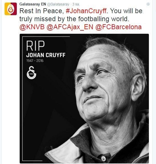 Dünya Futbolu Cruyff İçin Yasta