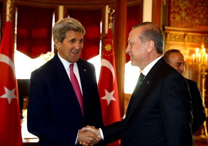 Erdoğan, Amerika Dışişleri Bakanı Kerry İle Görüştü