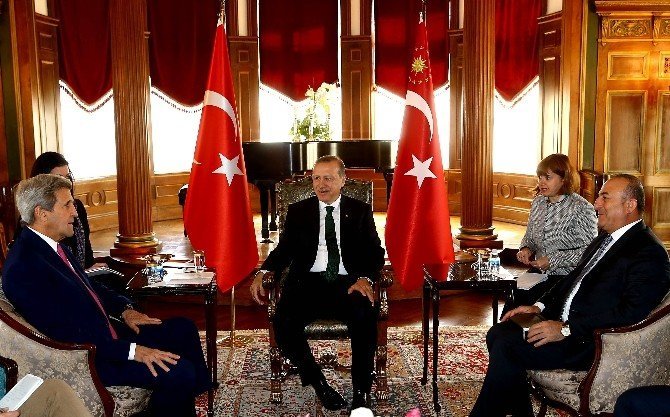Erdoğan, Amerika Dışişleri Bakanı Kerry İle Görüştü