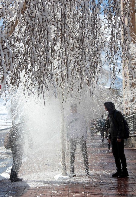 Erzurum Güzünü Karla Açtı