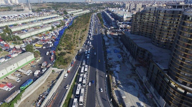 Bayram Dönüş Çilesi Havadan Görüntülendi