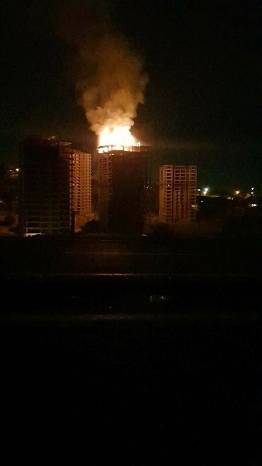 Başkent’te İnşaatta Yangın Paniği