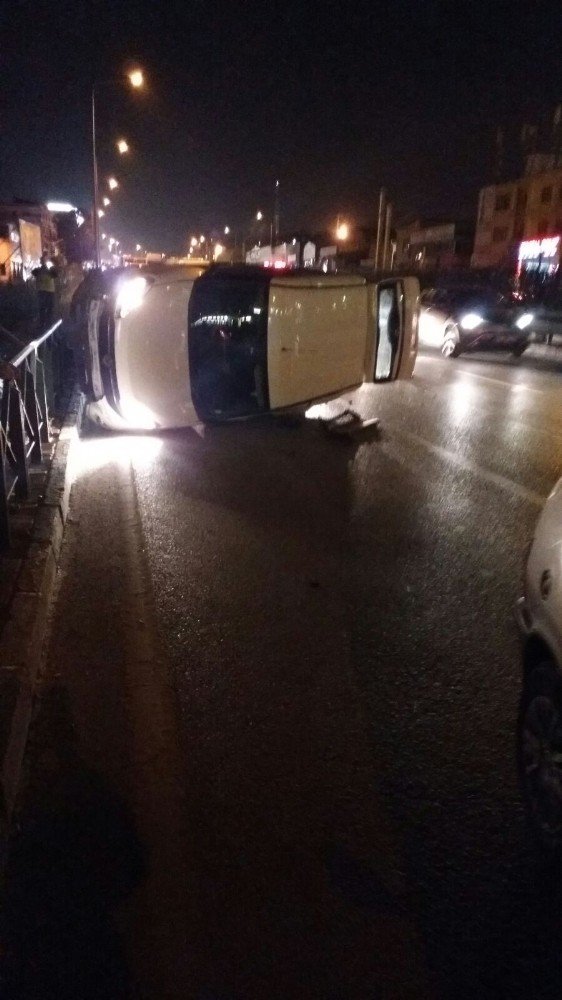 Bursa’da Araç Takla Attı, 1 Kişi Yaralandı
