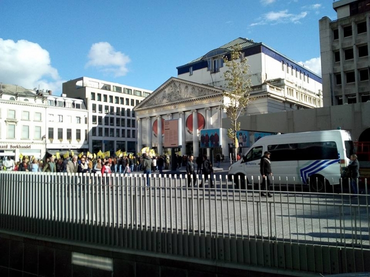 Brüksel’de Terör Örgütü Elebaşı Öcalan İçin Eylem