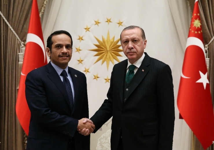 Cumhurbaşkanı Erdoğan, Katar Dışişleri Bakanını Kabul Etti