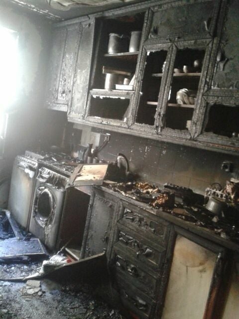 Mutfakta Başlayan Yangın Evi Kül Etti
