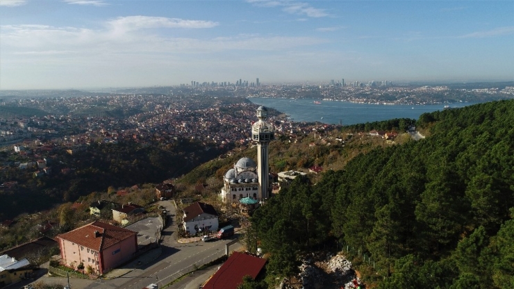 seyir Teraslı Caminin Muhteşem İstanbul Manzarası Havadan Görüntülendi