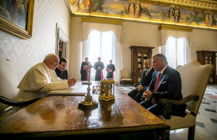 Ürdün Kralı Iı. Abdullah, Papa Francis İle Bir Araya Geldi