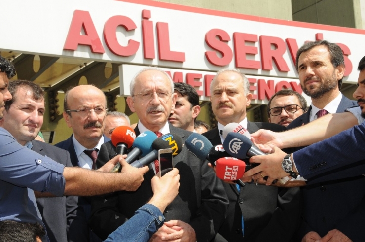 Chp Lideri Kılıçdaroğlu Kavgada Yaralanan Saadet Parti’liyi Ziyaret Etti