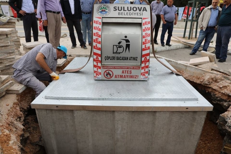 Suluova’da Çöp Konteynerleri Yer Altına Alınıyor