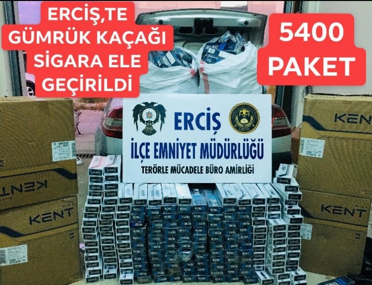 Van’ın Erciş İlçesinde 5 Bin 400 Paket Kaçak Sigara Ele Geçirildi