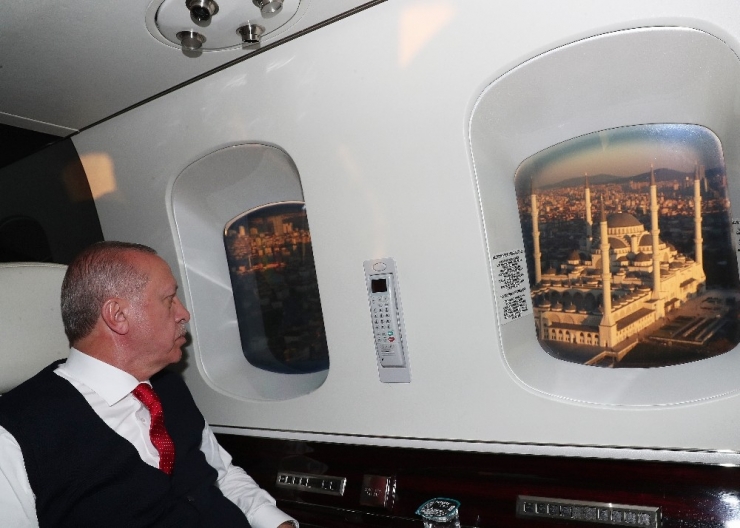 Cumhurbaşkanı Erdoğan Çamlıca Camii’ni Havadan İnceledi