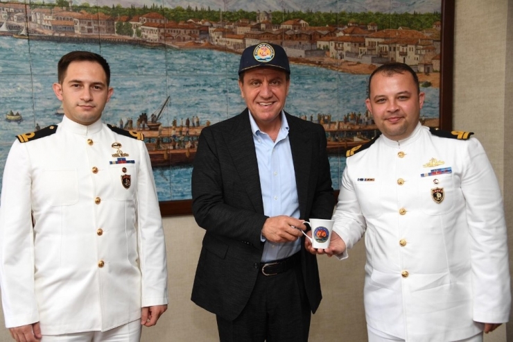 Denizkurdu 2019 Tatbikatına Katılan Komutanlardan Başkan Seçer’e Ziyaret
